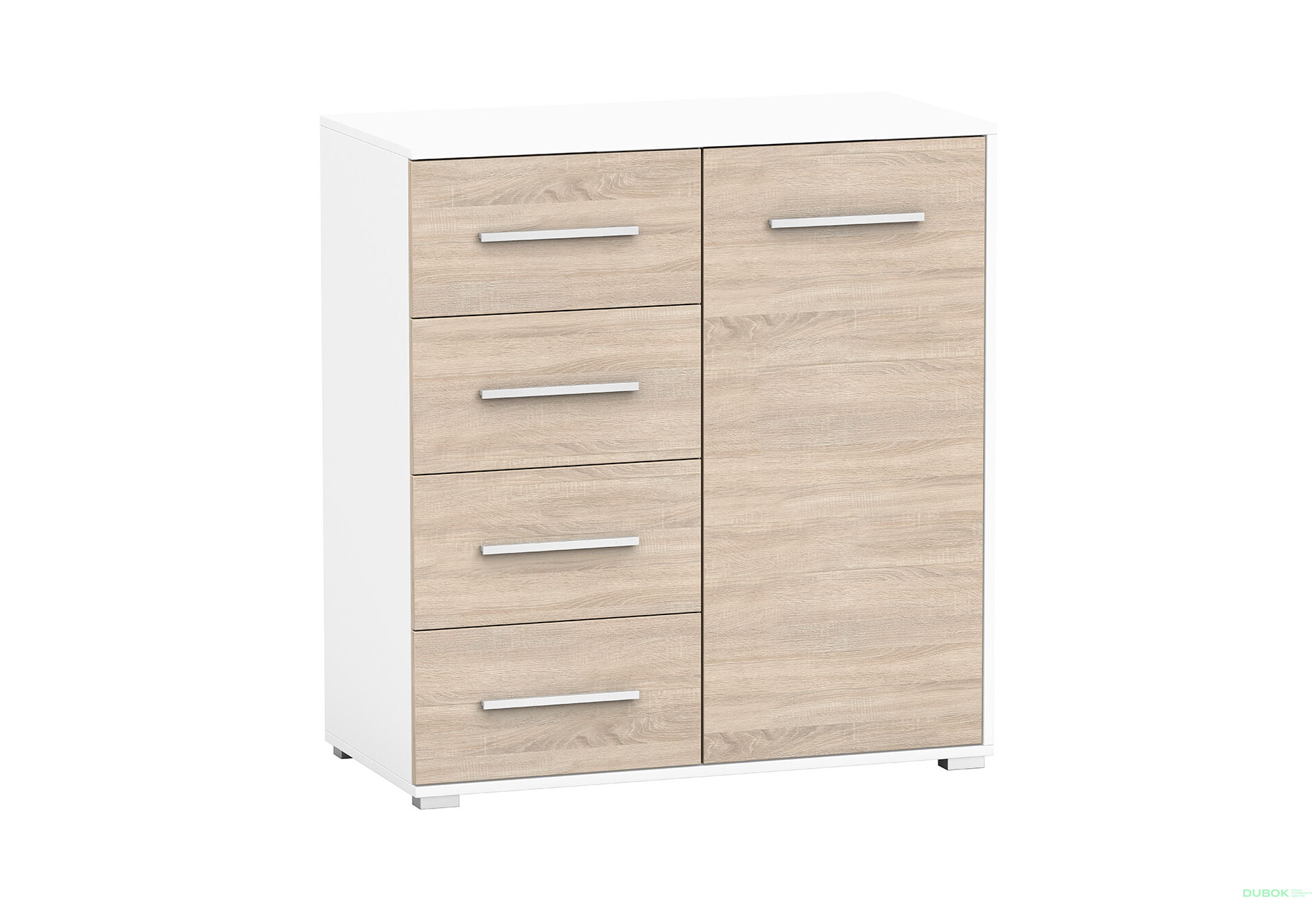 Fotografia 3 - Komoda Frida mini 01 biela / dub sonoma