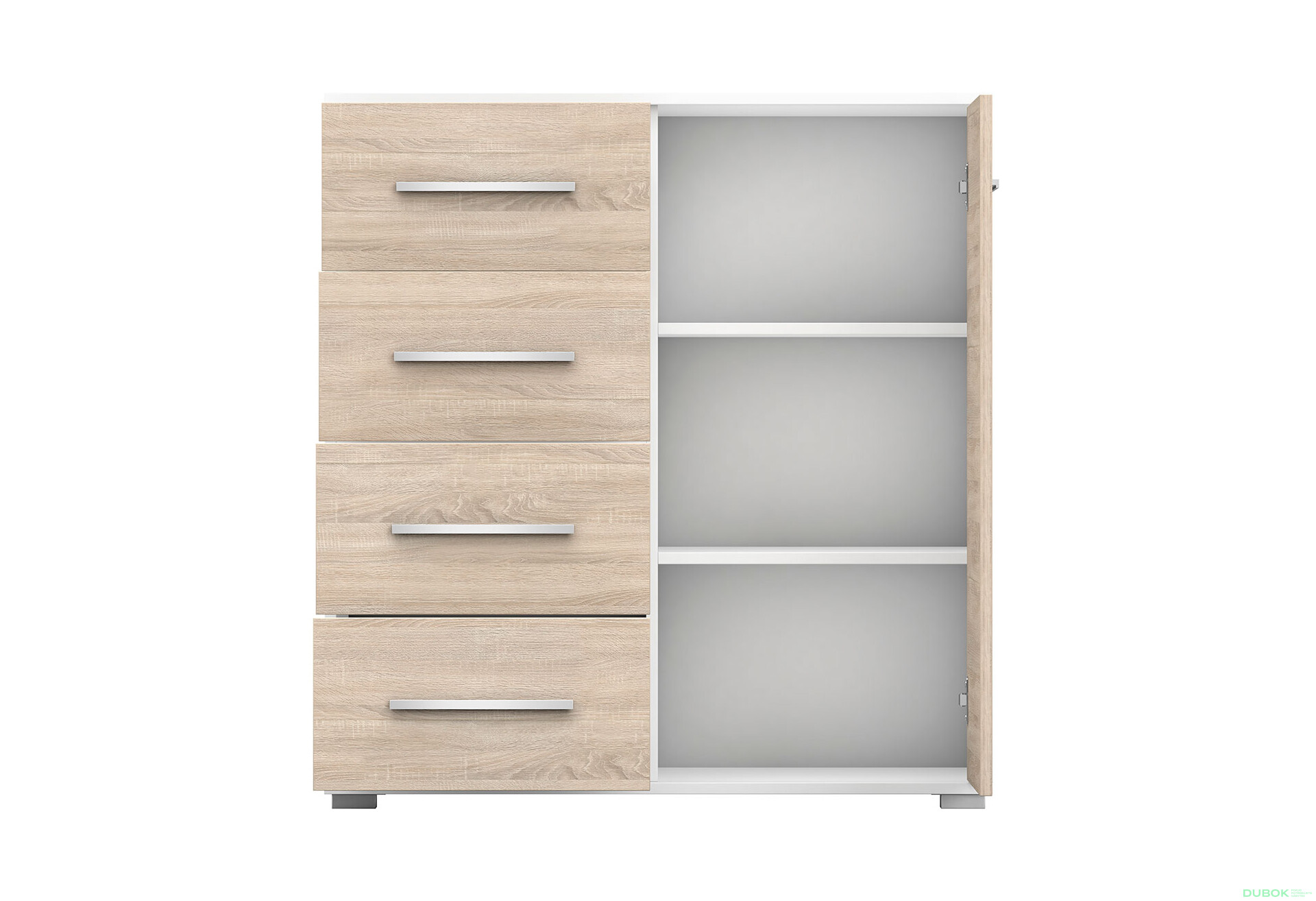 Fotografia 4 - Komoda Frida mini 01 biela / dub sonoma