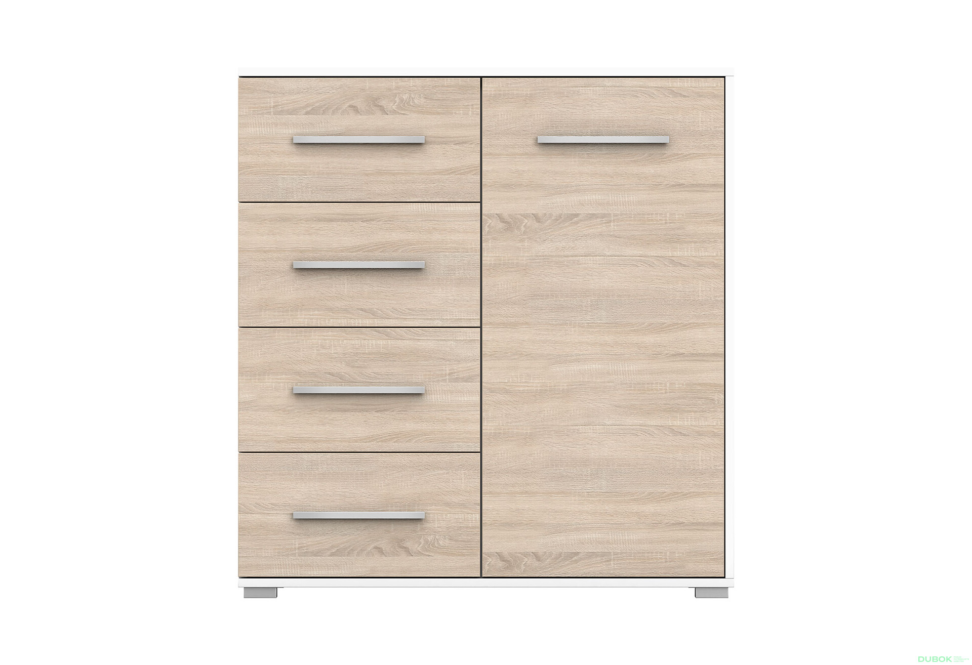 Fotografia 2 - Komoda Frida mini 01 biela / dub sonoma