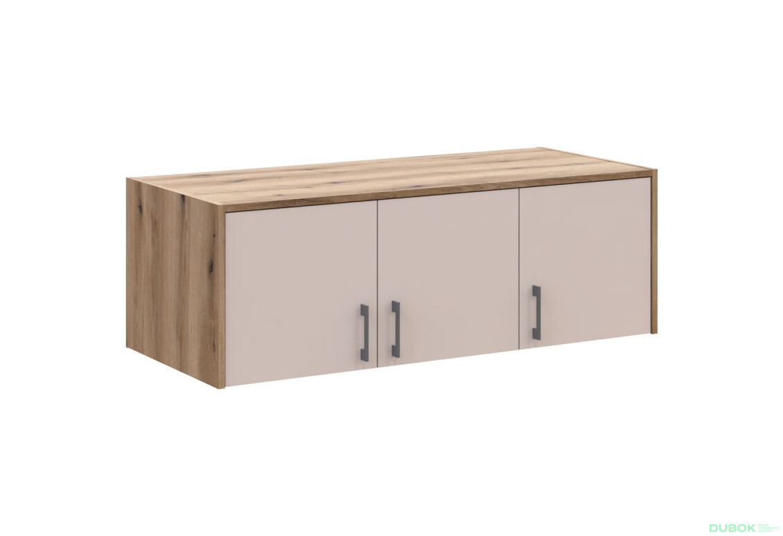 Fotografia 5 - Nadstavec Rondi 3 drevotrieska 121x52x41 dub artisan / kašmír