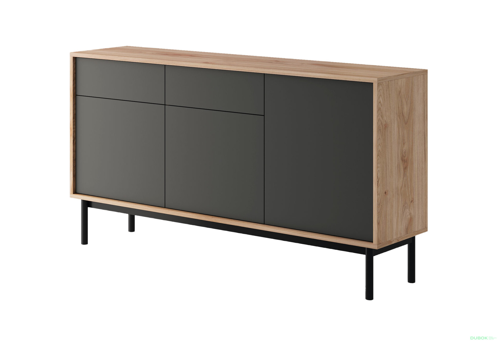 Fotografia 1 - Komoda BK154 jackson hickory / grafit Basic
