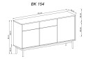 Fotografia 2 - Komoda BK154 jackson hickory / grafit Basic