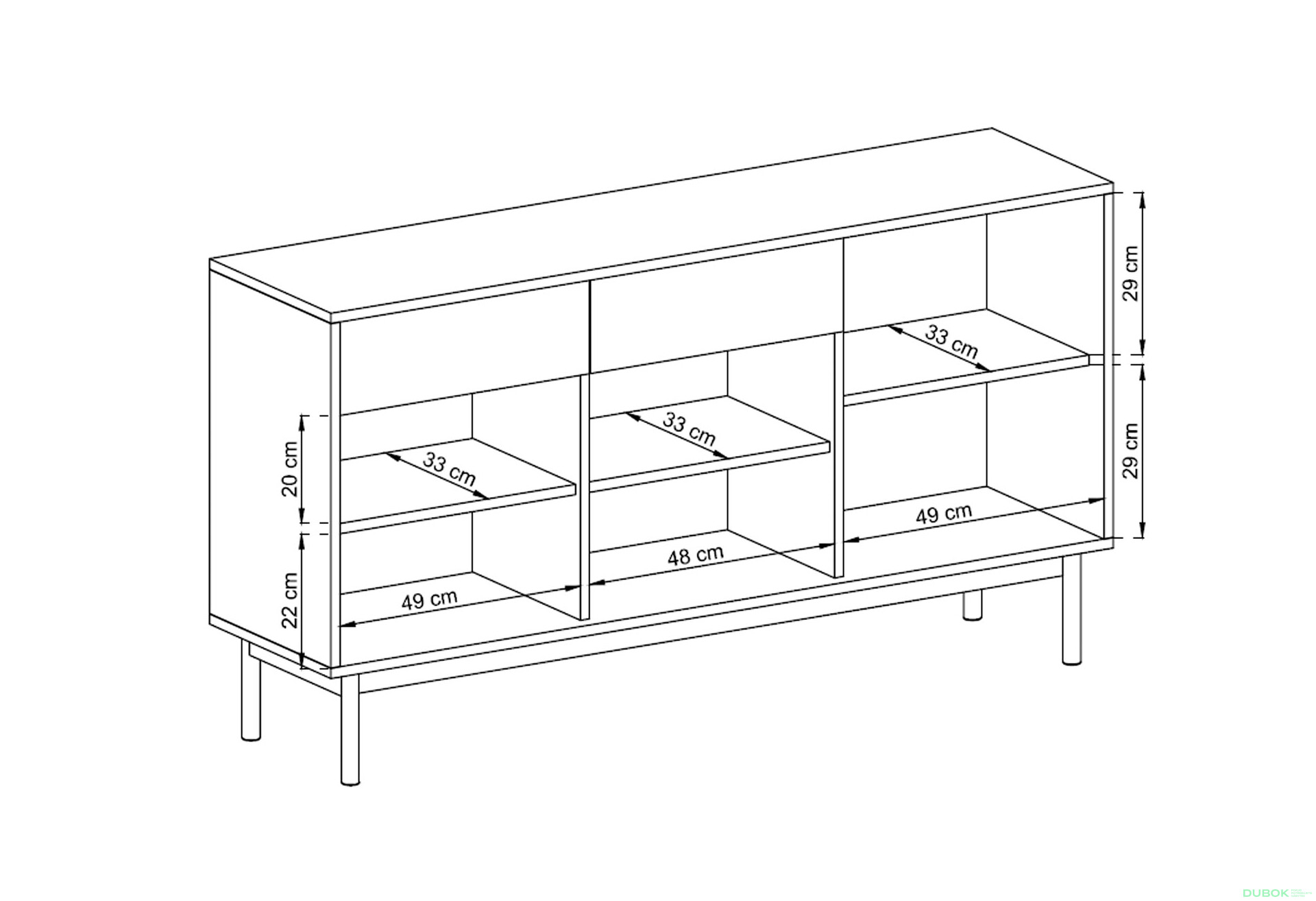 Fotografia 3 - Komoda BK154 jackson hickory / grafit Basic