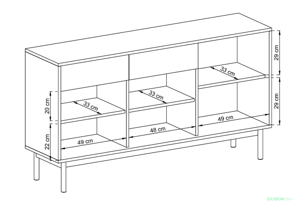 Komoda BK154 jackson hickory / grafit Basic - Fotografia 3 Fotografia 3 - Komoda BK154 jackson hickory / grafit Basic