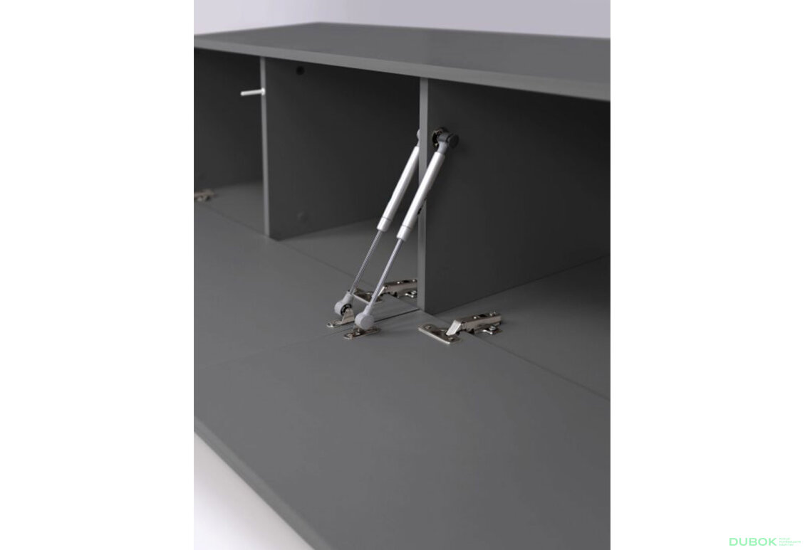 Fotografia 6 - TV stolík 2,4 lesklý sivý lávový Legs Box