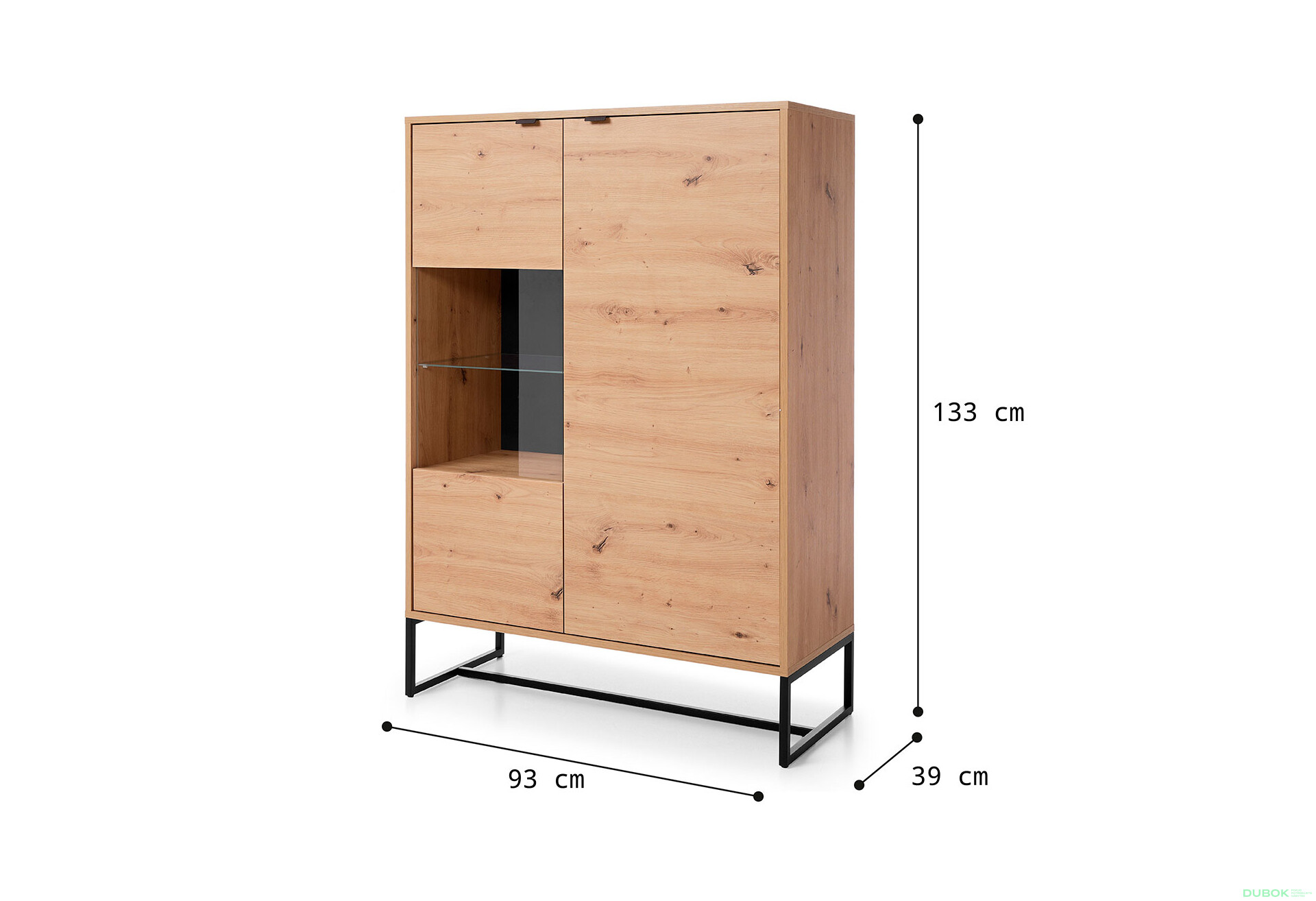 Fotografia 5 - Vitrína AWT93 dub artisan Amber