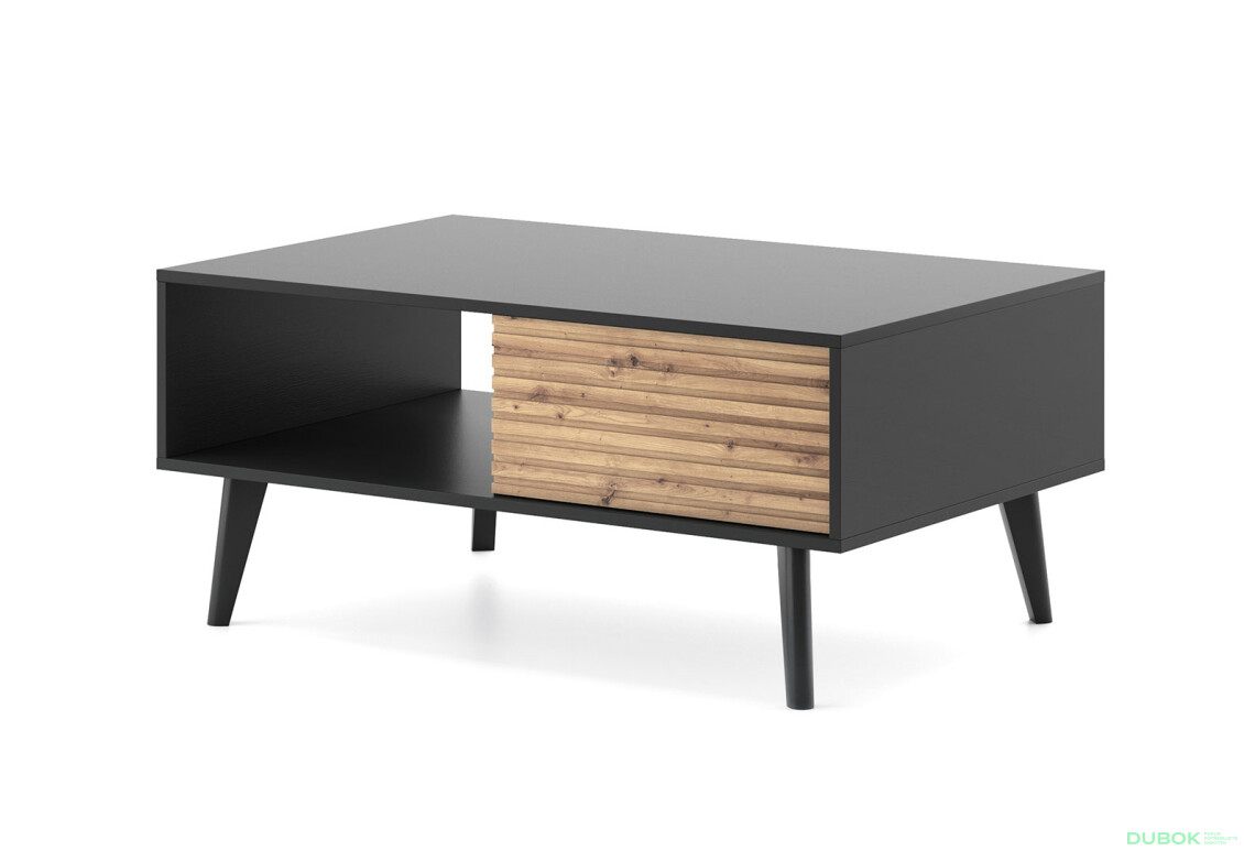 Konferenčný stolík L104 dub artisan / čierny Willow