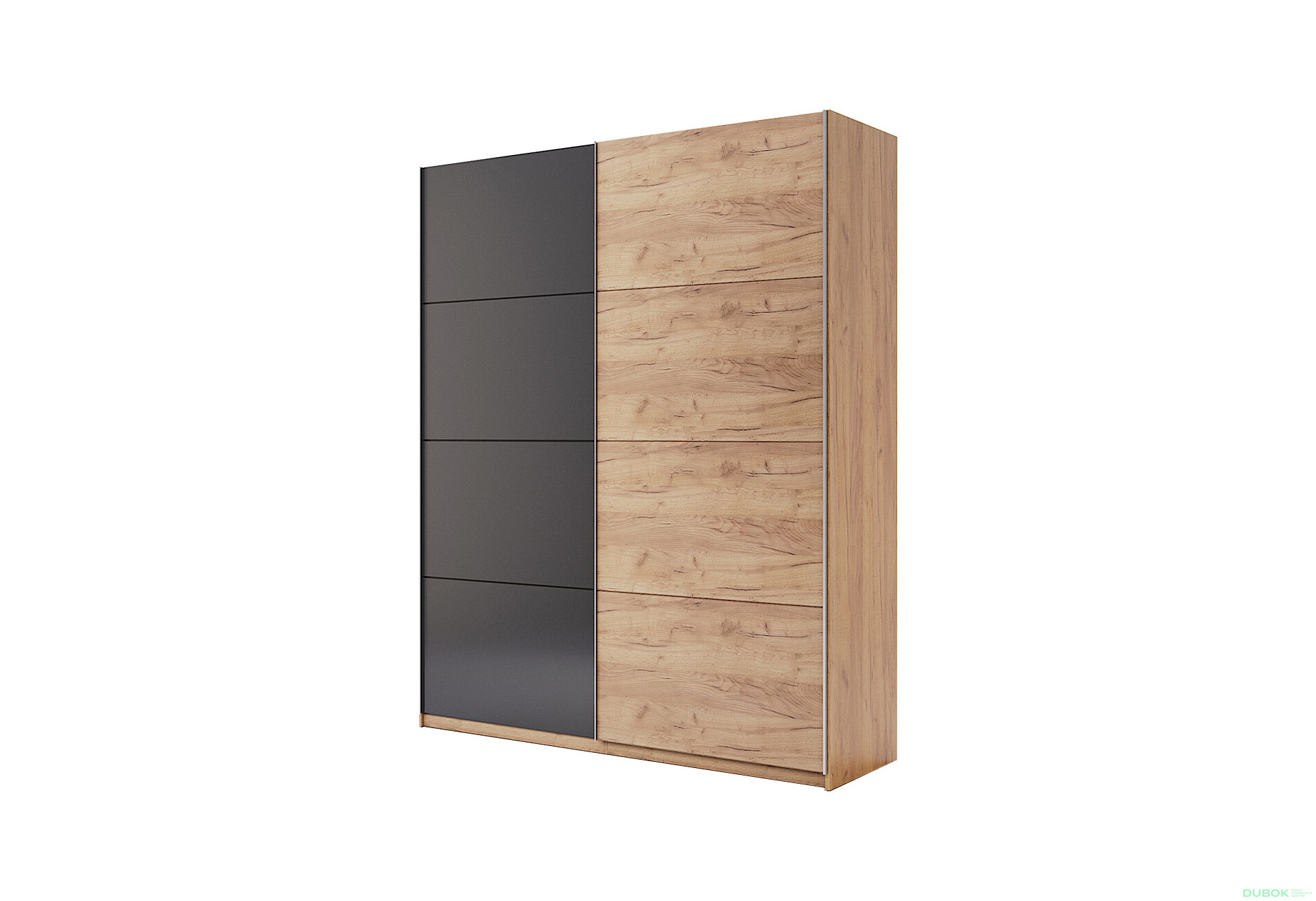 Fotografia 1 - Skriňa s posuvnými dverami 1.5x2.1m (Dvere Dub Kraft/Mat Láva), séria N Luna