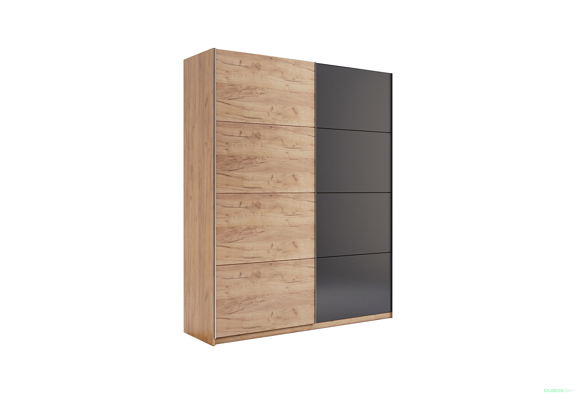 Fotografia 8 - Skriňa s posuvnými dverami 1.5x2.1m (Dvere Dub Kraft/Mat Láva), séria N Luna