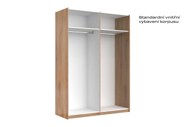 Fotografia Skriňa s posuvnými dverami 1.5x2.1m (Dvere Dub Kraft/Mat Láva), séria N