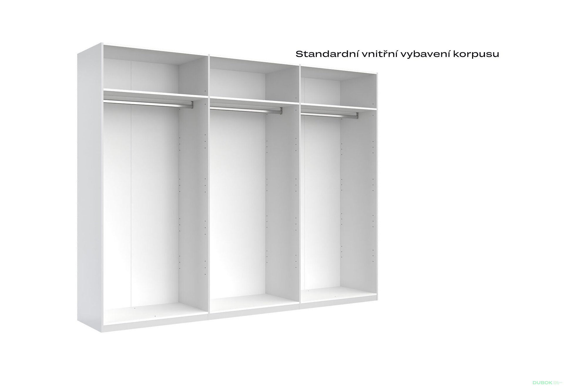 Fotografia 6 - Skriňa 6D bez zrkadiel, séria N Lava / dub kraft Luna