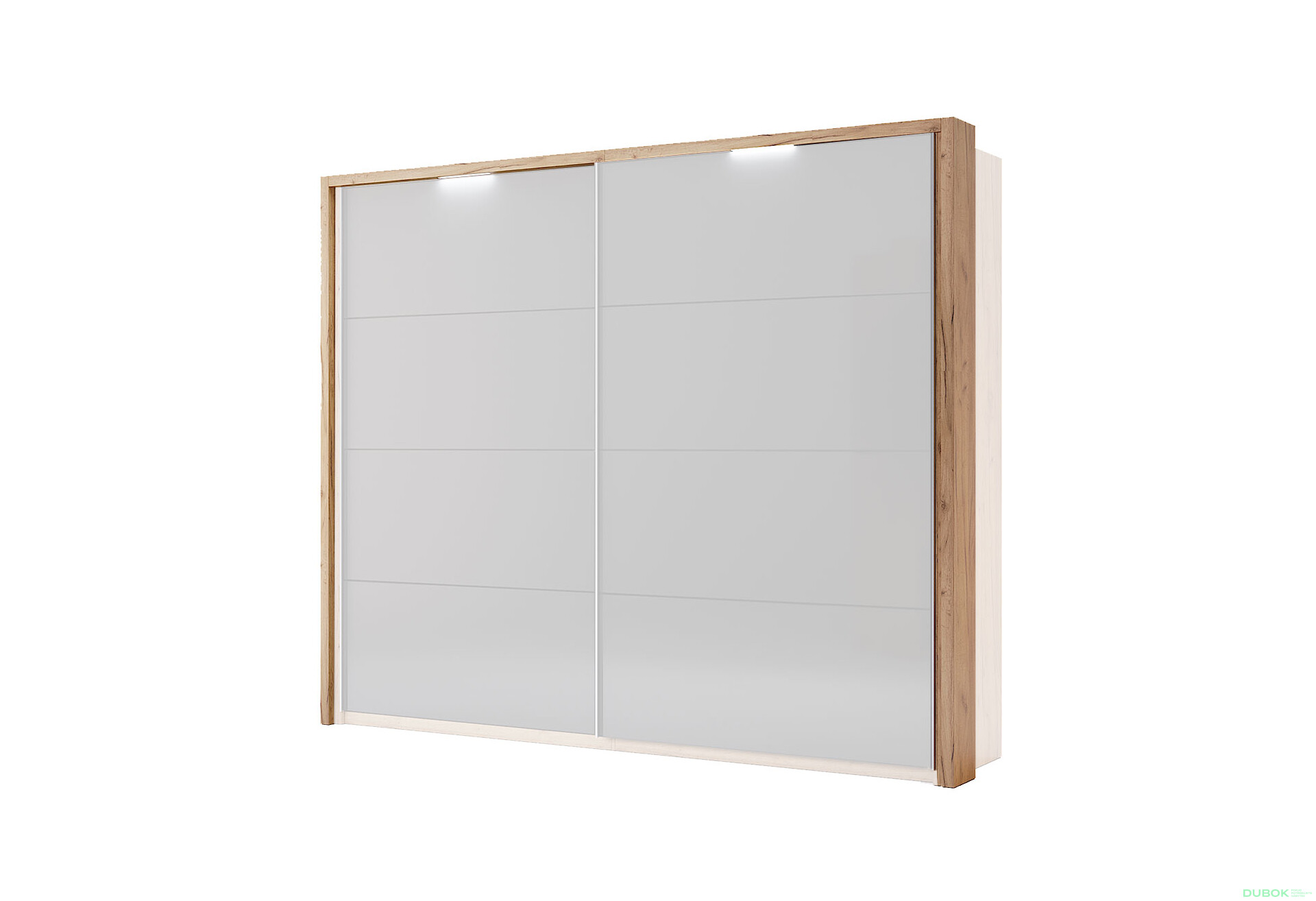 Záclonová tyč s osvetlením k skrini s posuvnými dverami 2.5x2.1 m, Lava / dub kraft Luna - Fotografia 1 Fotografia 1 - Záclonová tyč s osvetlením k skrini s posuvnými dverami 2.5x2.1 m, Lava / dub kraft Luna