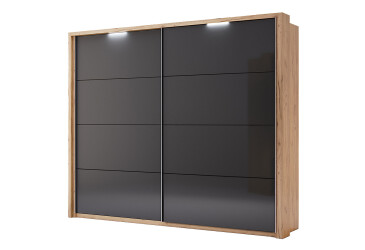 Záclonová tyč s osvetlením k skrini s posuvnými dverami 2.5x2.1 m, Lava / dub kraft Fotografia Záclonová tyč s osvetlením k skrini s posuvnými dverami 2.5x2.1 m, Lava / dub kraft