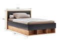 Posteľ Junior 1,4x2,0 s šuplíkmi Lava / dub kraft Luna - Fotografia 4 Fotografia 4 - Posteľ Junior 1,4x2,0 s šuplíkmi Lava / dub kraft Luna