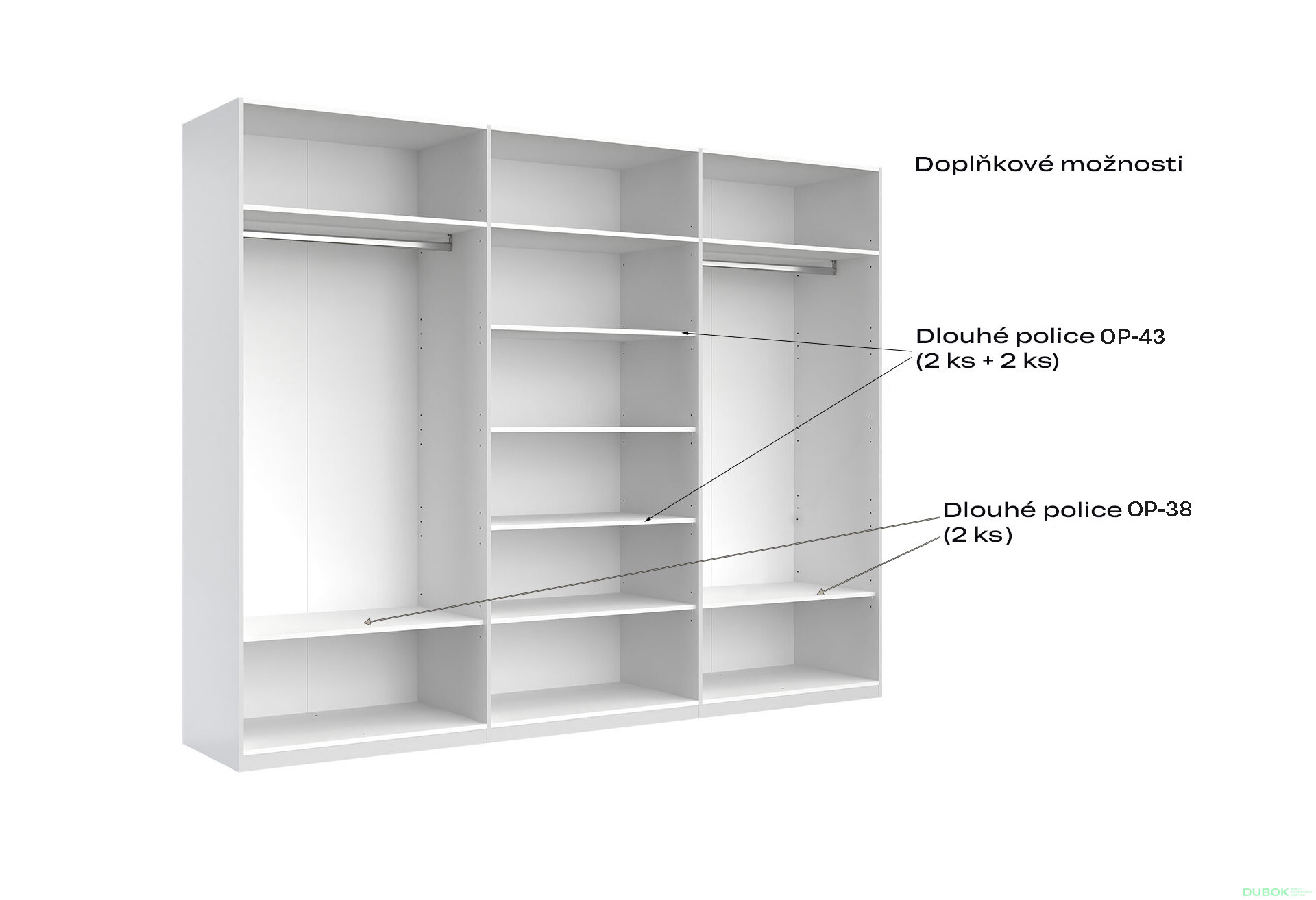 Fotografia 10 - Skriňa 6D so zrkadlami, séria N Lava / dub kraft Luna