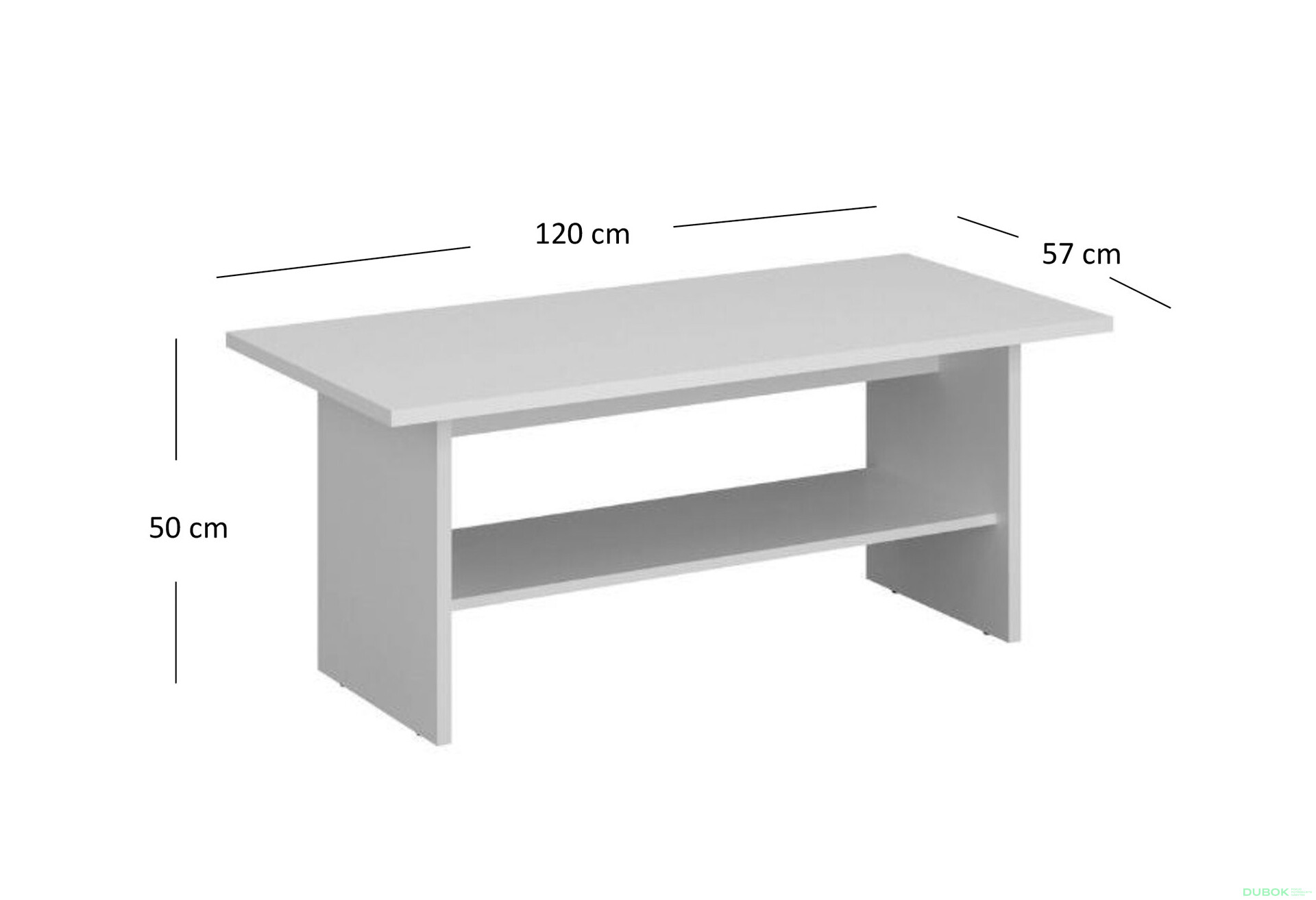 Konferenčný stolík 120 biely Erden - Fotografia 2 Fotografia 2 - Konferenčný stolík 120 biely Erden