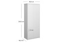 Skriňa štvordverová so zásuvkou Erden 86x210x50.2 cm Biela - Fotografia 3 Fotografia 3 - Skriňa štvordverová so zásuvkou Erden 86x210x50.2 cm Biela