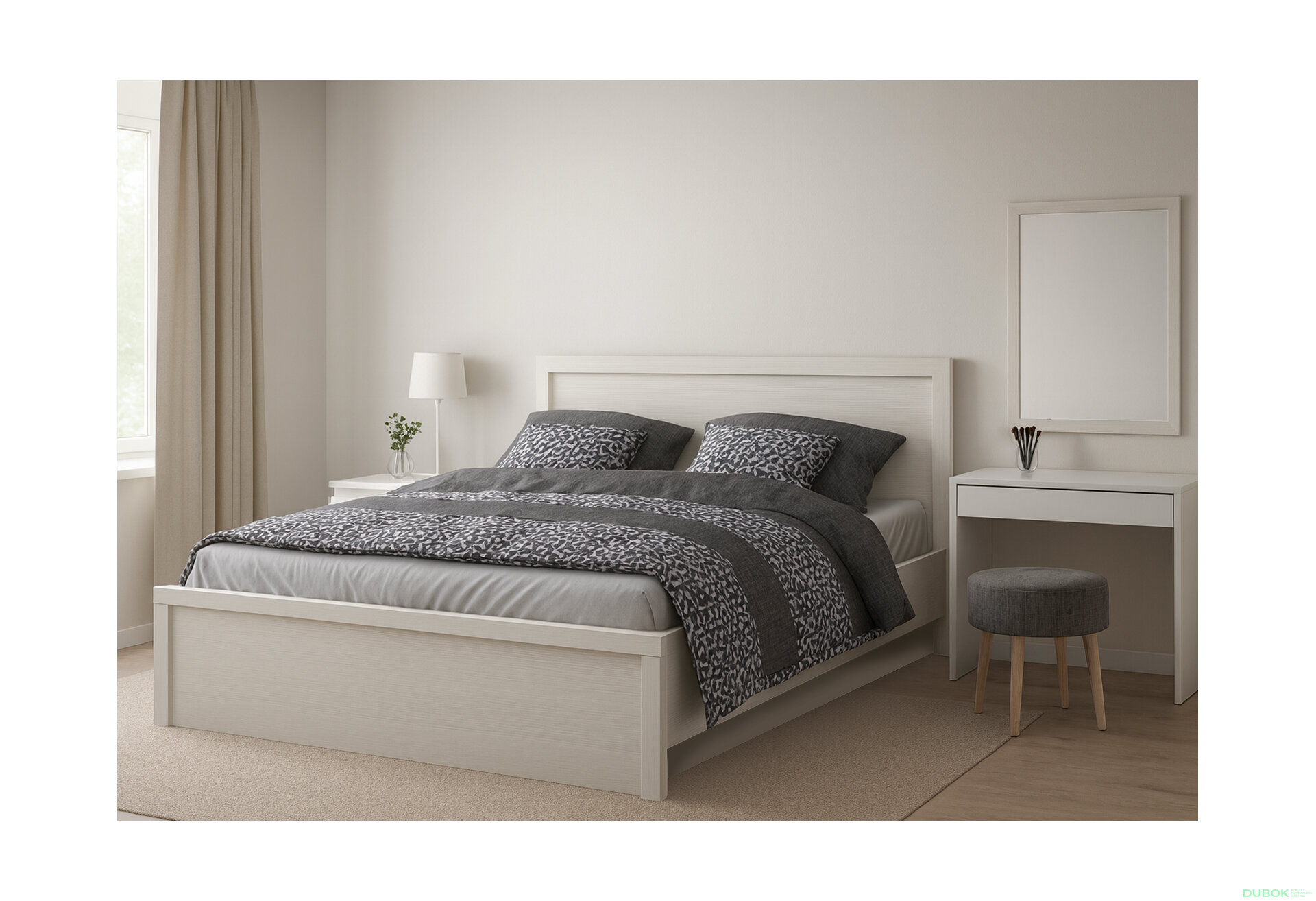 Fotografia 4 - Posteľ 140x200 s roštom, úložným priestorom biela Jazz