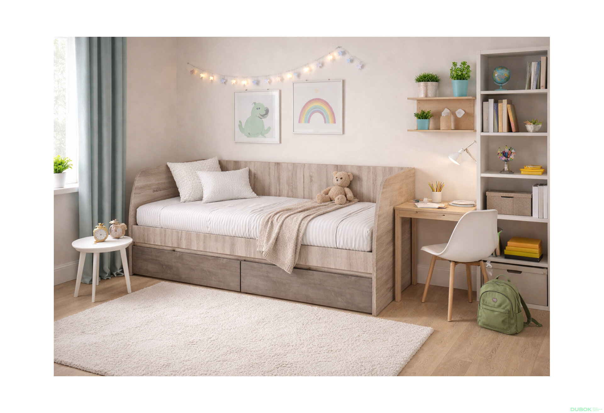 Fotografia 5 - Posteľ 2s/90x200 s roštom gaštan nairobi / onyx Jazz