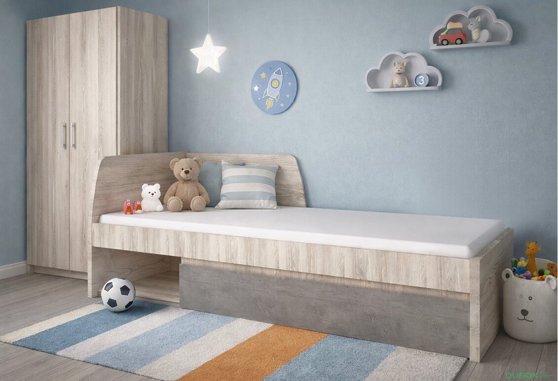 Fotografia 5 - Posteľ 90x200 s roštom gaštan nairobi / onyx Jazz