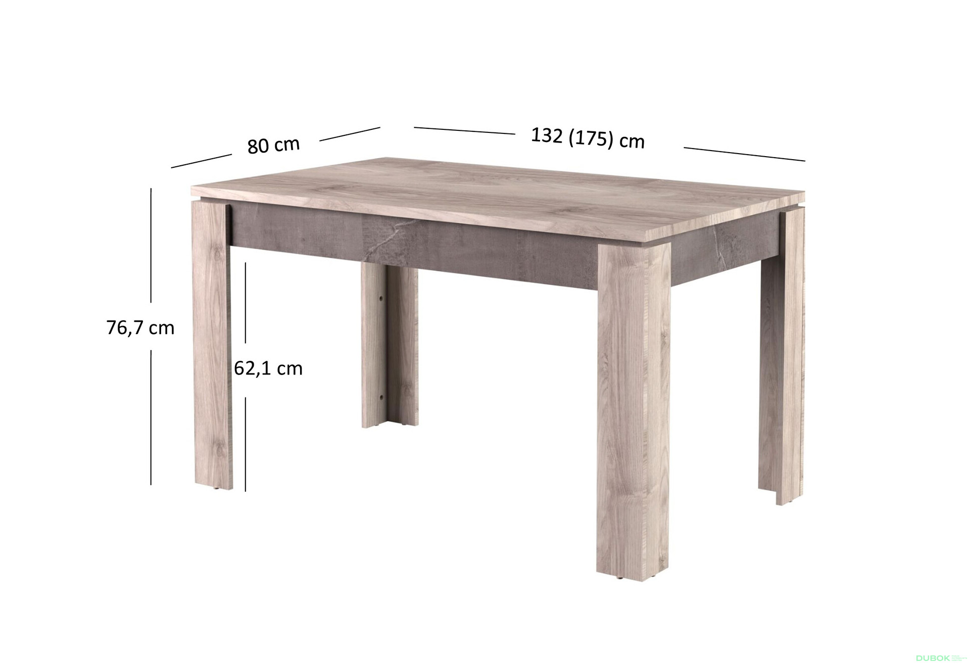 Rozkladací stôl 130/172 gaštan nairobi / onyx Jazz - Fotografia 3 Fotografia 3 - Rozkladací stôl 130/172 gaštan nairobi / onyx Jazz