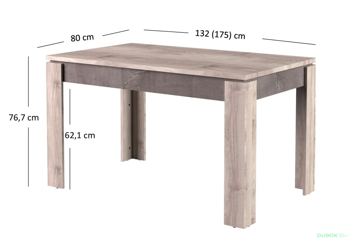 Rozkladací stôl 130/172 gaštan nairobi / onyx Jazz - Fotografia 3 Fotografia 3 - Rozkladací stôl 130/172 gaštan nairobi / onyx Jazz