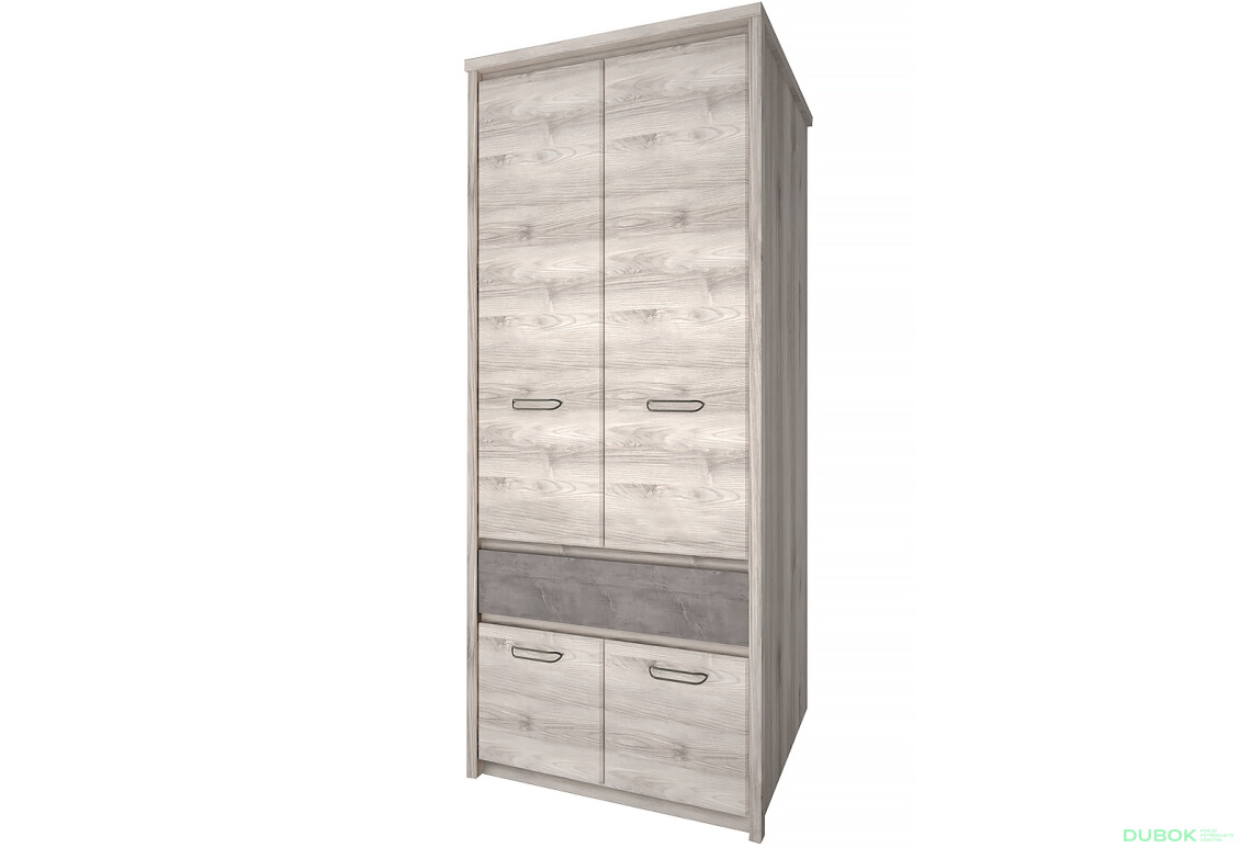 Skriňa 4d1s gaštan nairobi / onyx Jazz - Fotografia 1 Fotografia 1 - Skriňa 4d1s gaštan nairobi / onyx Jazz