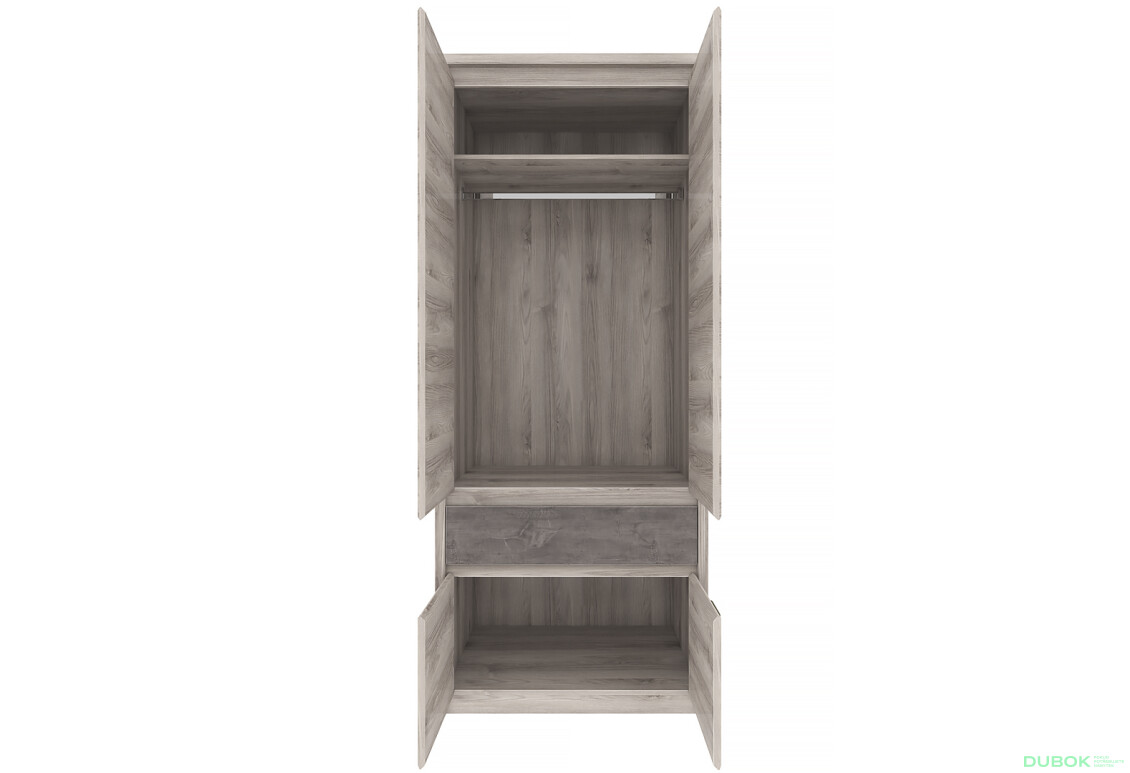 Skriňa 4d1s gaštan nairobi / onyx Jazz - Fotografia 3 Fotografia 3 - Skriňa 4d1s gaštan nairobi / onyx Jazz