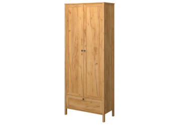 Skriňa dvojdverová so zásuvkou Klark 83x210x48.5 cm Dub craft zlatý
