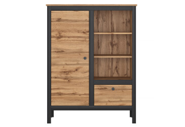 Komoda 1d1s/90 dub wotan / čierny Loft
