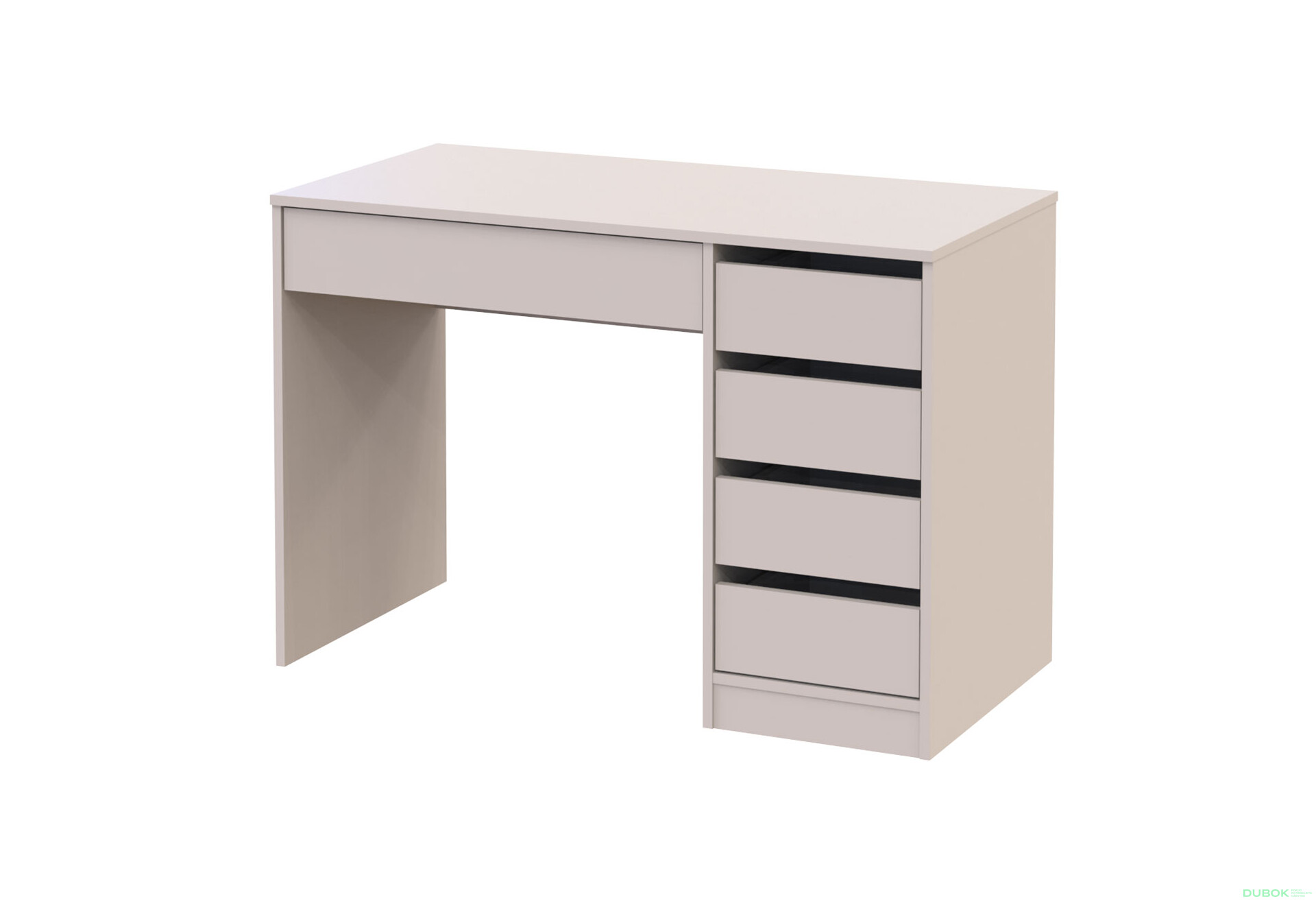 Písací stôl s pravou montážou Profi 110 cm kašmír - Fotografia 1 Fotografia 1 - Písací stôl s pravou montážou Profi 110 cm kašmír