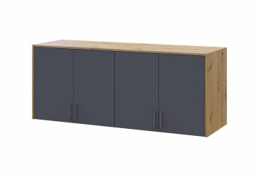 Nadstavec 4 drevotrieska 160x52x65 dub artisan / grafit