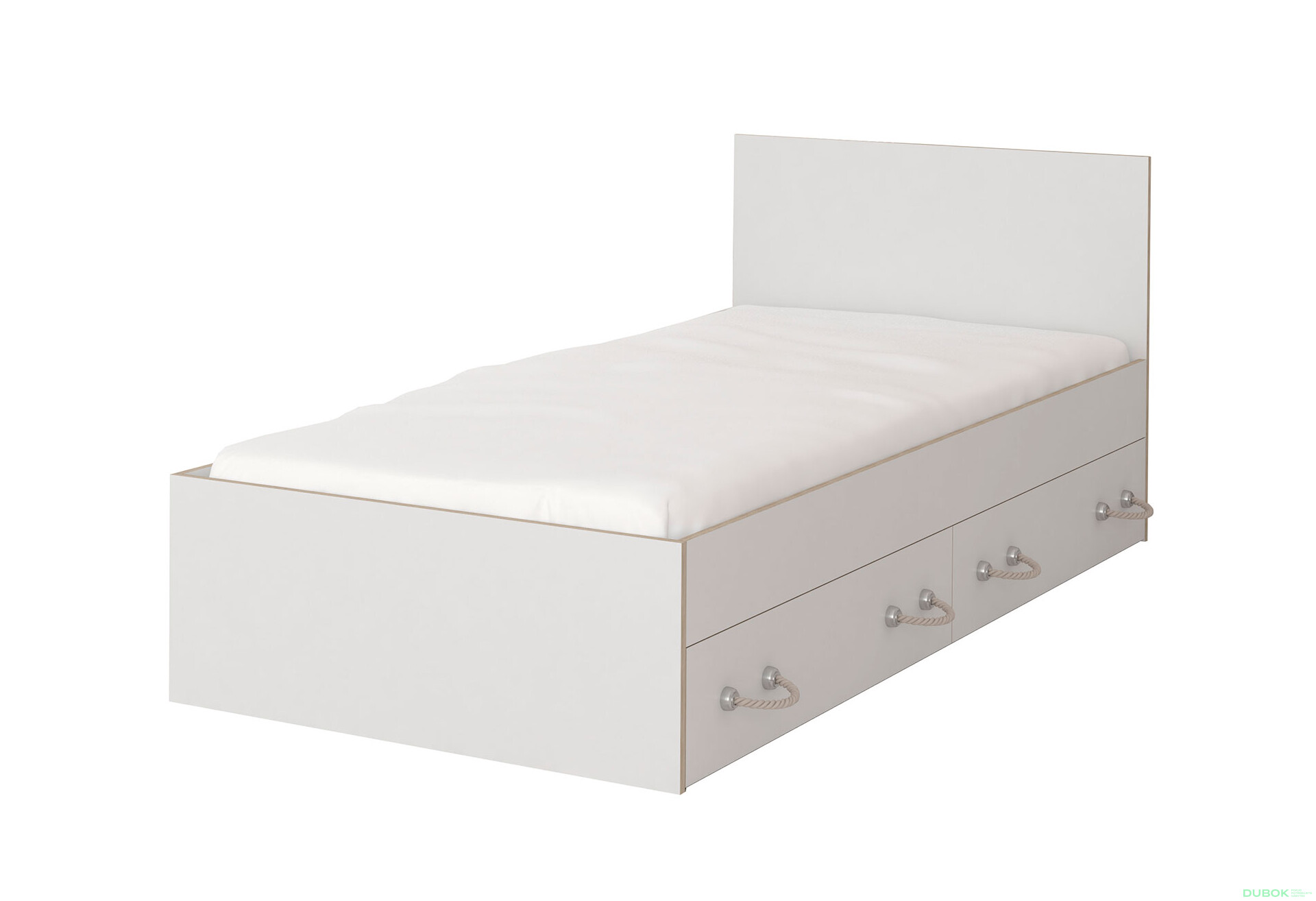 Fotografia 1 - Posteľ 90x200 biele, vložky sonoma Kosmo Idczak meble