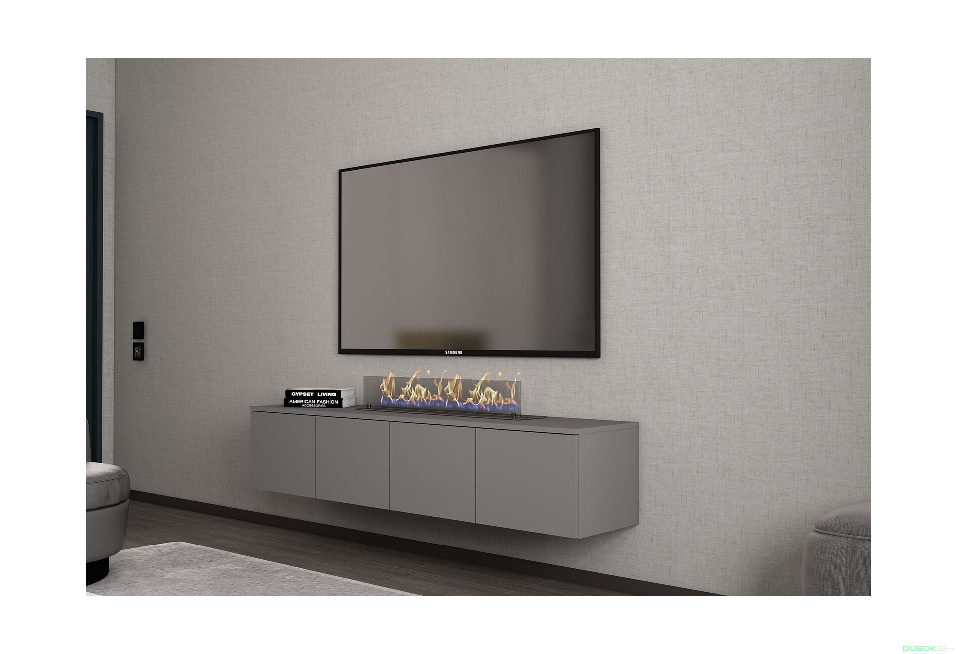 Fotografia 2 - TV stolík Levía grafit 4dv 160x35x33