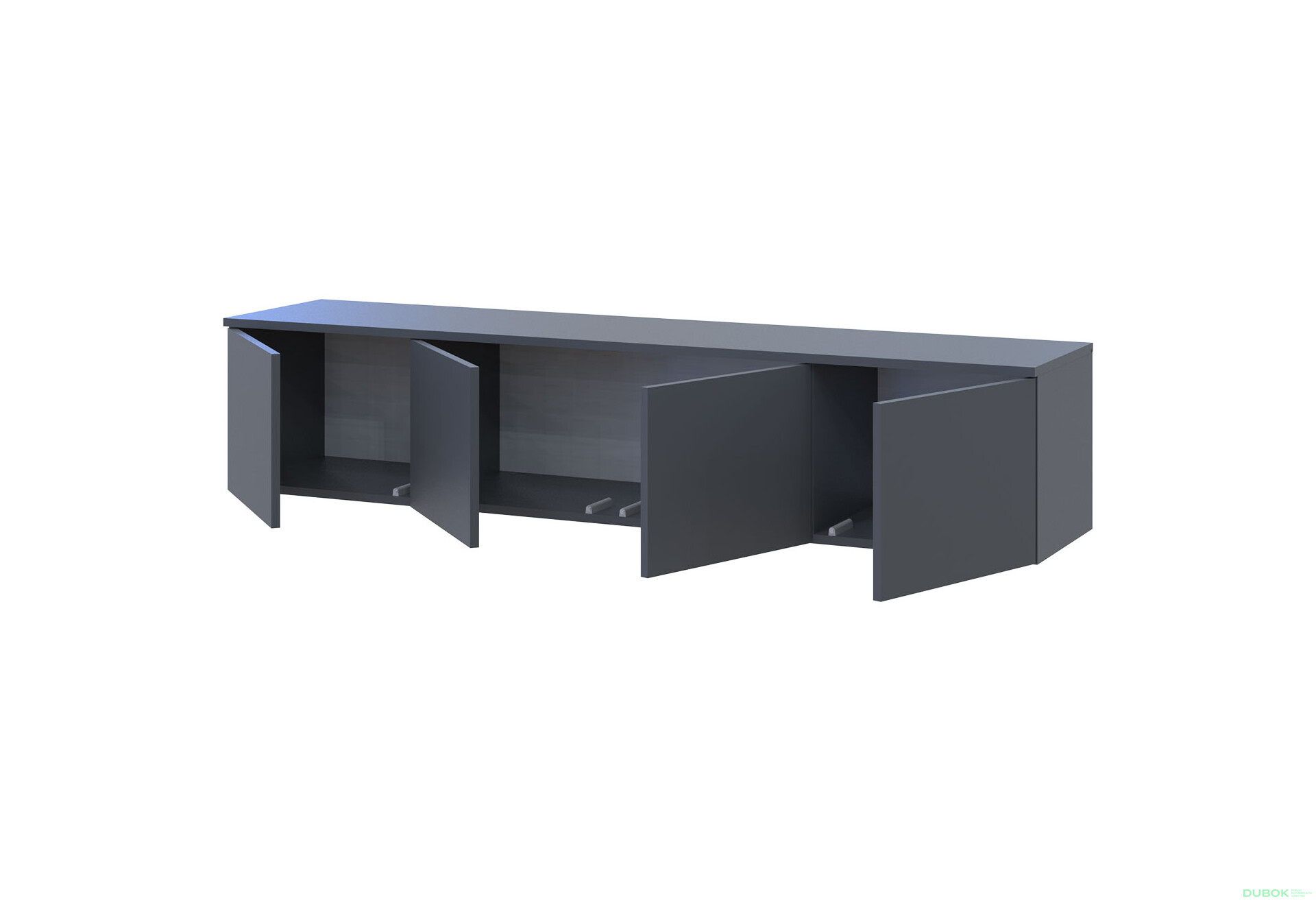 Fotografia 7 - TV stolík Levía grafit 4dv 160x35x33