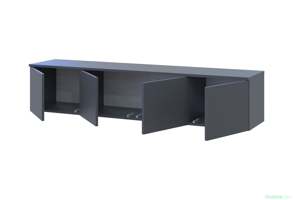 Fotografia 7 - TV stolík Levía grafit 4dv 160x35x33
