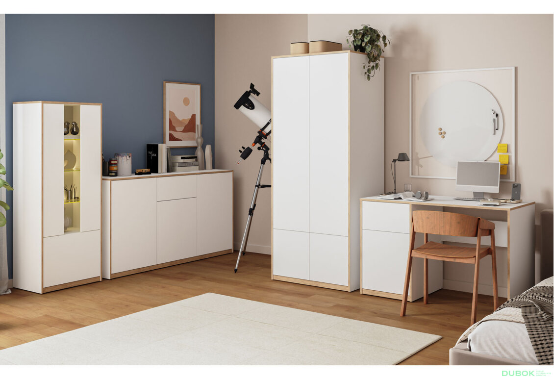 Fotografia 4 - Vitrína nízka 1d1w biely Complex