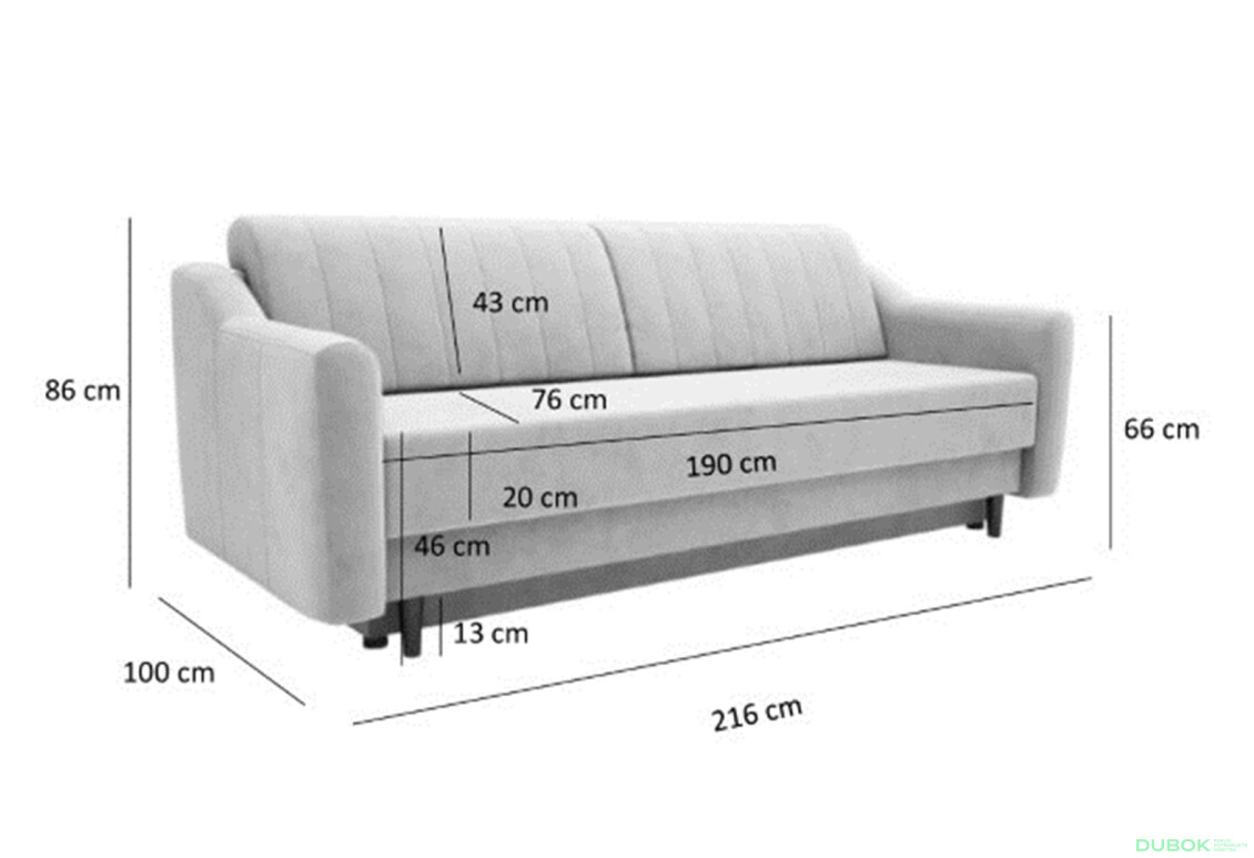 Pohovka Infiniti 3DL Zetta299 noha prírodný buk - Fotografia 6 Fotografia 6 - Pohovka Infiniti 3DL Zetta299 noha prírodný buk