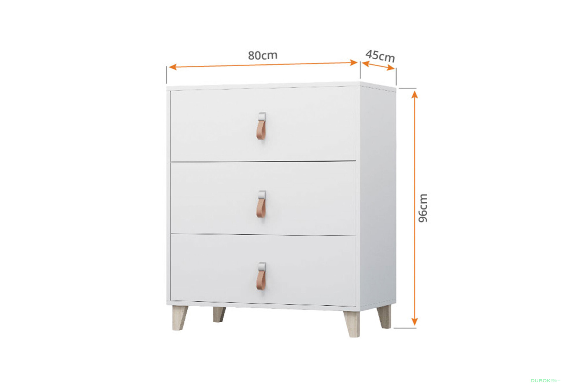 Fotografia 2 - Komoda 3S Figo biela Idczak meble