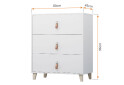 Fotografia 2 - Komoda 3S Figo biela Idczak meble