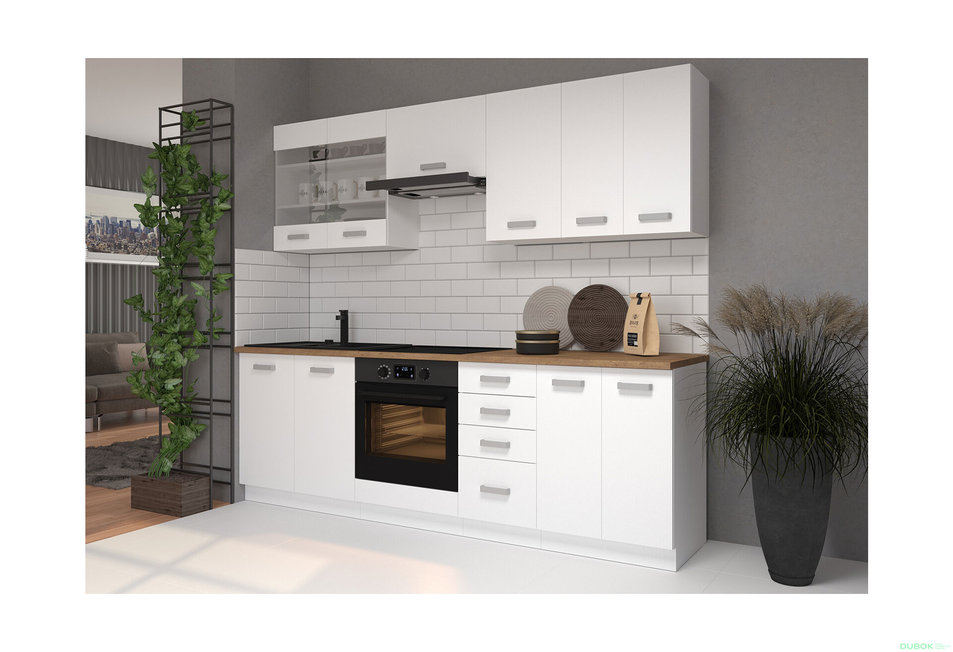 Fotografia 1 - Kuchynská zostava 2.6 m Eko white