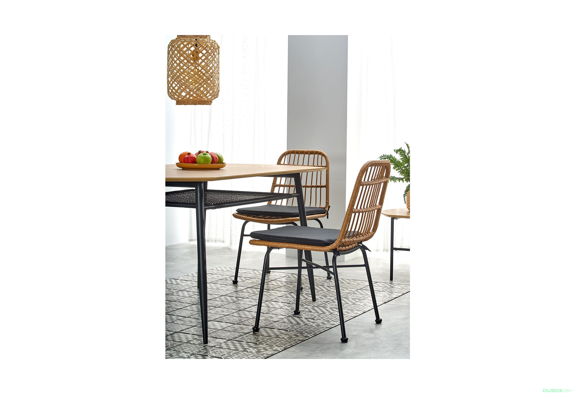 Fotografia 13 - Stôl Jackson čierny / zlatý dub