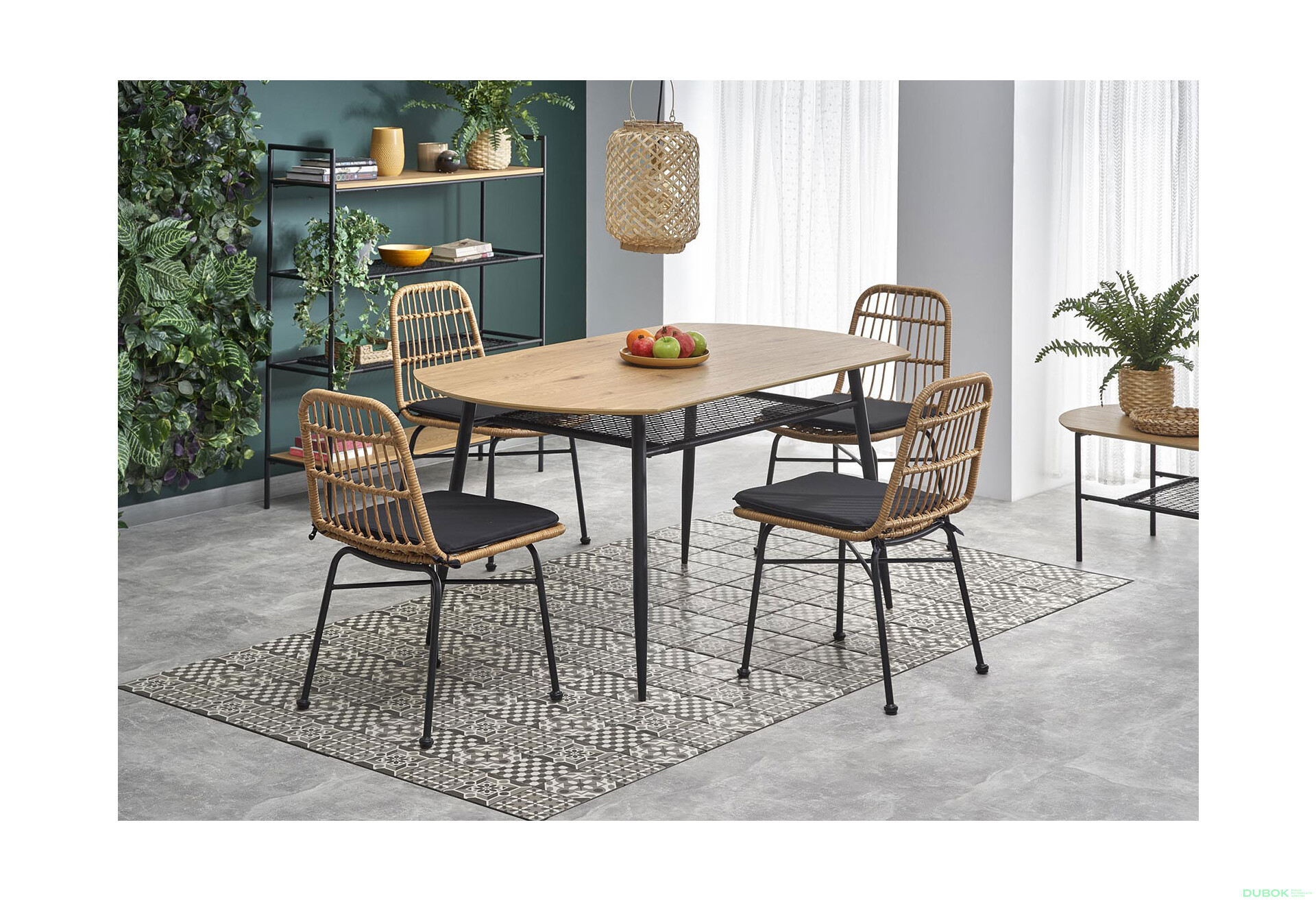 Fotografia 6 - Stôl Jackson čierny / zlatý dub