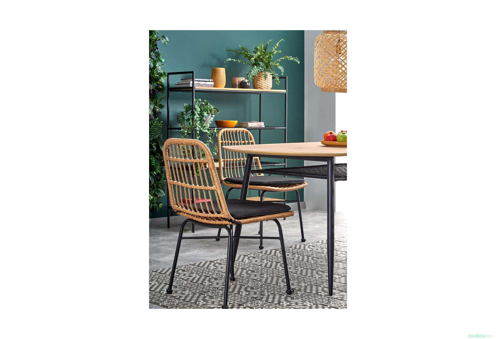 Fotografia 9 - Stôl Jackson čierny / zlatý dub