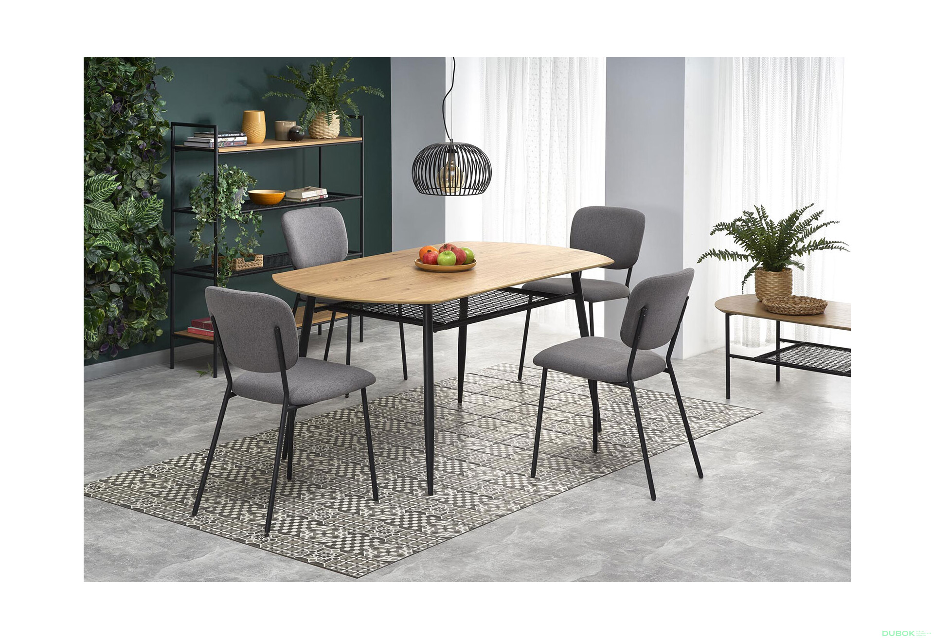 Fotografia 7 - Stôl Jackson čierny / zlatý dub