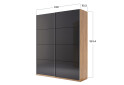 Skriňa s posuvnými dverami 1,5x2,1m (Dvere Mat Láva), séria N Luna - Fotografia 15 Fotografia 15 - Skriňa s posuvnými dverami 1,5x2,1m (Dvere Mat Láva), séria N Luna