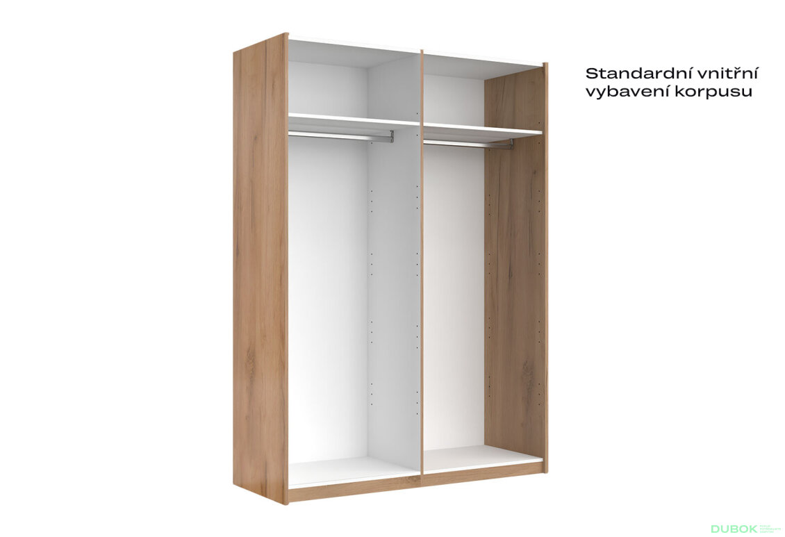 Fotografia 7 - Skriňa s posuvnými dverami 1,5x2,1m (Dvere Mat Láva), séria N Luna