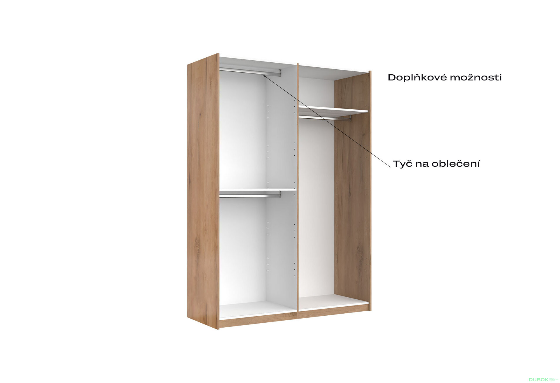 Fotografia 8 - Skriňa s posuvnými dverami 1,5x2,1m (Dvere Mat Láva), séria N Luna