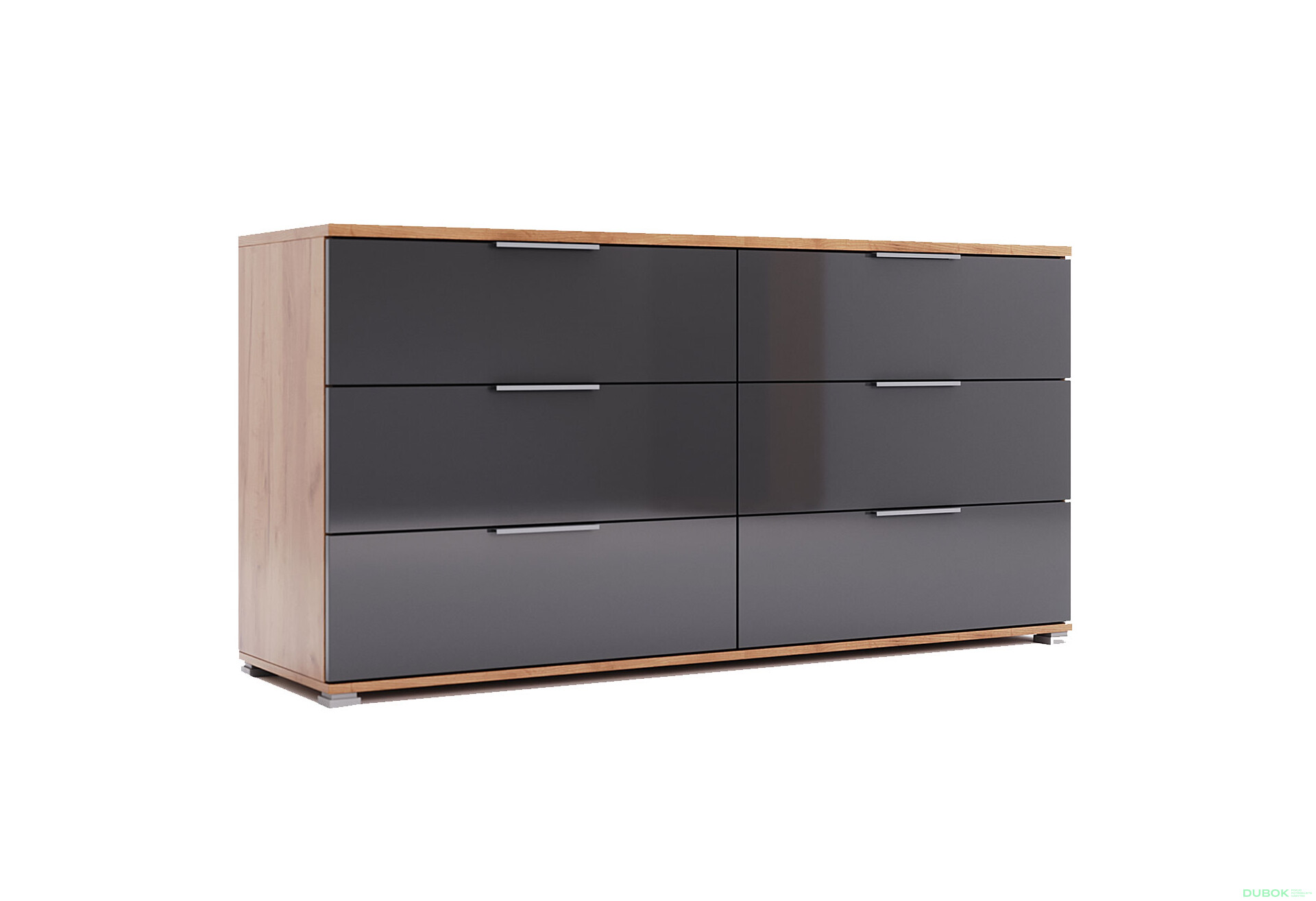 Komoda 6 šu Lava / dub kraft Luna - Fotografia 3 Fotografia 3 - Komoda 6 šu Lava / dub kraft Luna
