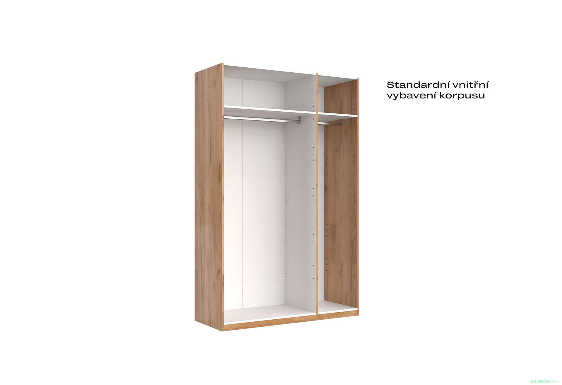 Fotografia 6 - Skriňa 3dv bez zrkadiel, séria N Lava / dub kraft Luna